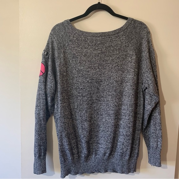 Torrid Marled Knit Patch Long Sleeve Pullover  Sweater - Picture 13 of 14